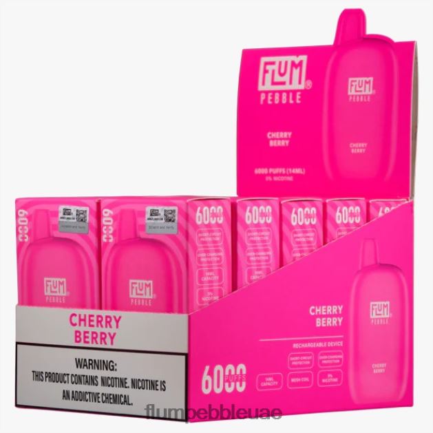 FLUM PEBBLES 6000 بخة 10 عبوات NNN8P621 FLUM PEBBLE UAE التوت والكرز
