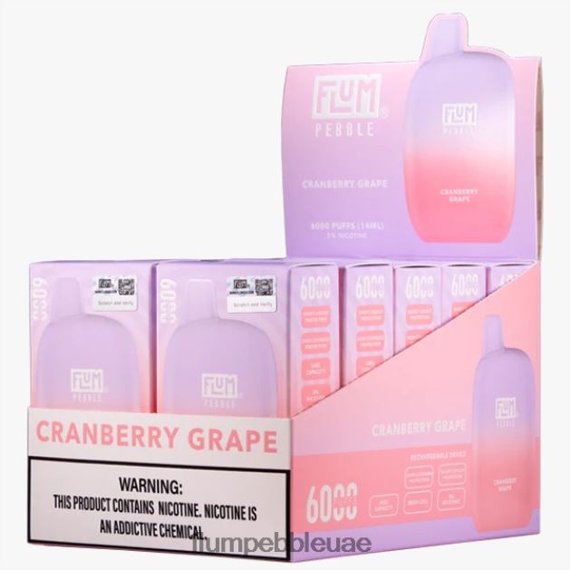FLUM PEBBLES 6000 بخة 10 عبوات NNN8P628 FLUM PEBBLE vape flavors العنب التوت البري
