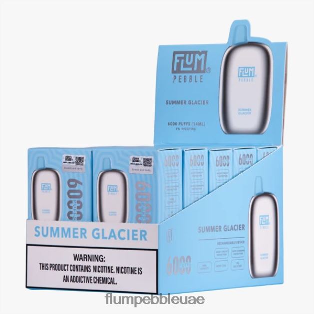FLUM PEBBLES 6000 بخة 10 عبوات NNN8P681 FLUM PEBBLE UAE النهر الجليدي الصيفي