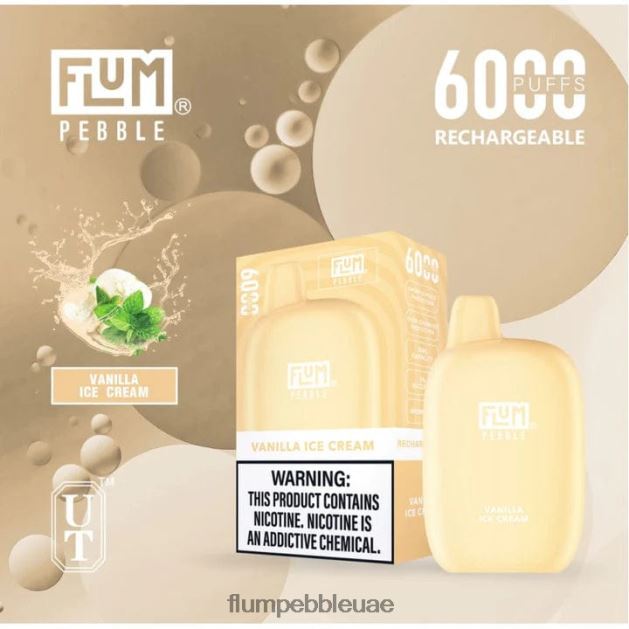 FLUM PEBBLES 6000 نفث NNN8P684 FLUM PEBBLE flavors مثلجات الفانيليا