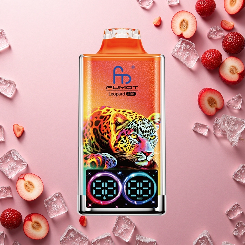 Fumot Leopard 40K Puffs كرز جليد مع 5% نيكوتين و شحن نوع-سي و بطارية 700 ملي أمبير