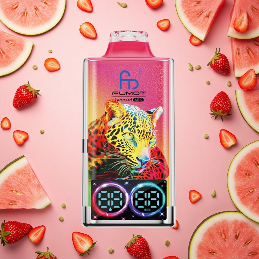 Fumot Leopard 40K Puffs فراولة بطيخ بنسبة 5% نيكوتين وشحن Type-C وبطارية 700mAh