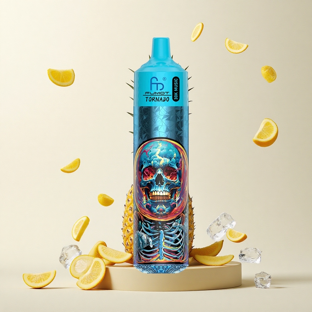 Fumot Randm Tornado 30000 Puffs أناناس جليدي بشاشة إل إي دي وملليتر 30 وشبكة 1.0 أوم