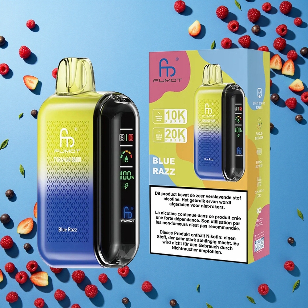 Fumot Tornado 20000 Puffs بلو راز ديو ميش 20 مل 2%