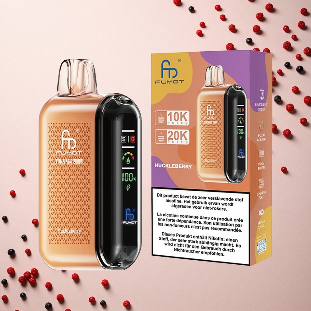 Fumot Tornado 20000 Puffs هكلبري الذكي المزدوج