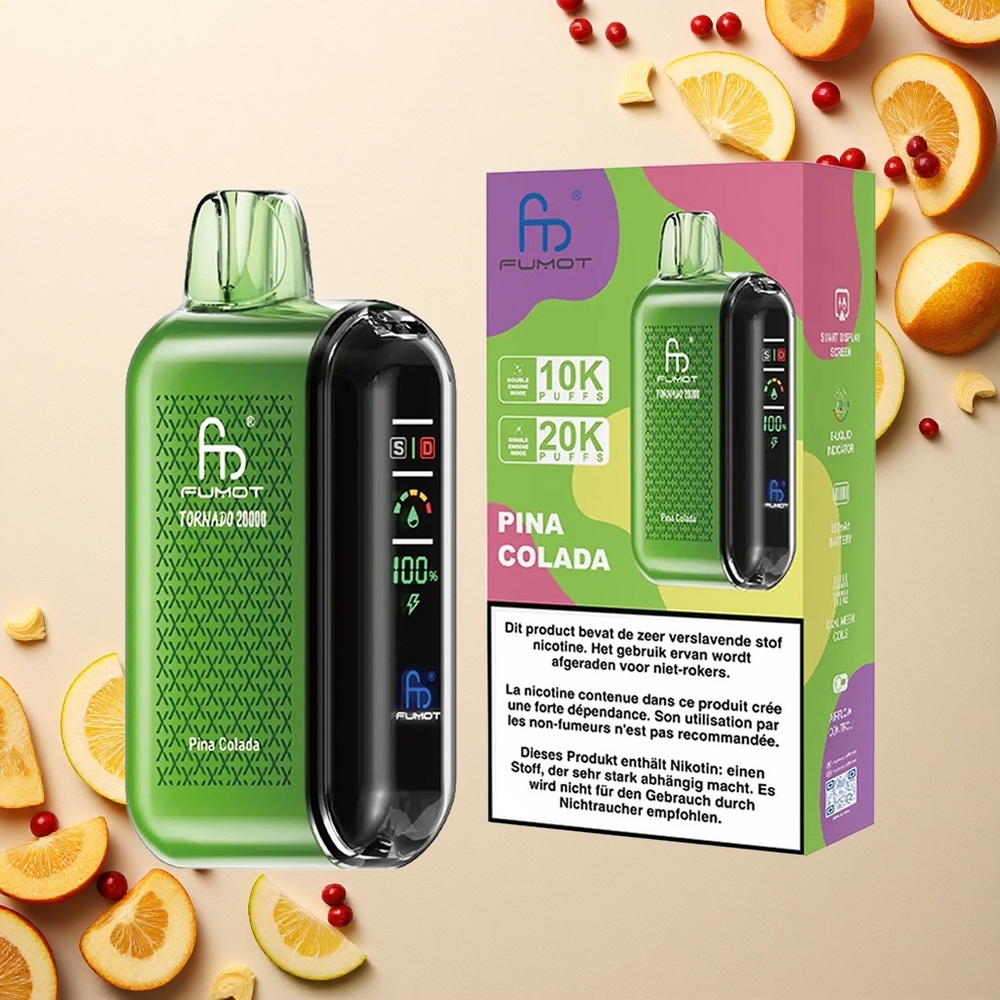 Fumot Tornado 20000 Puffs بيña كولادا مزدوجة شبكة