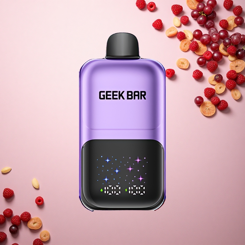 GEEK BAR 2GO 20ml 50000 Puffs عنب وتوت مع شاشة تفاعلية ونكهات قابلة للتعديل