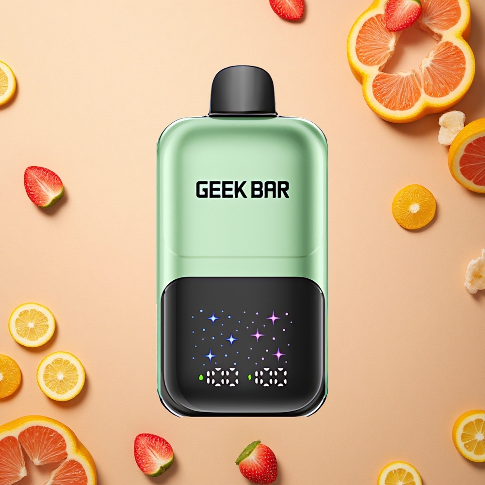 GEEK BAR 2GO 20ml 50000 Puffs حلوى حامضة وفواكه حامضة بشاشة تفاعلية ونكهات قابلة للتعديل وسعة مزدوجة