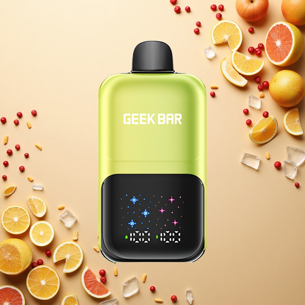 GEEK BAR 2GO 20ml 50000 Puffs تفاح حامض جليد مع شاشة كبيرة ونكهات قابلة للتعديل