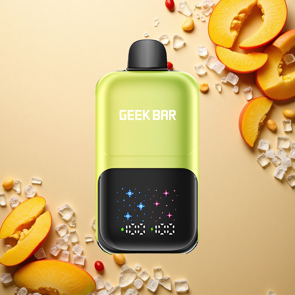 GEEK BAR 2GO 20ml 50000 Puffs مانجو مكسيكو مثلج بشاشة كبيرة تفاعلية ونكهات قابلة للتعديل