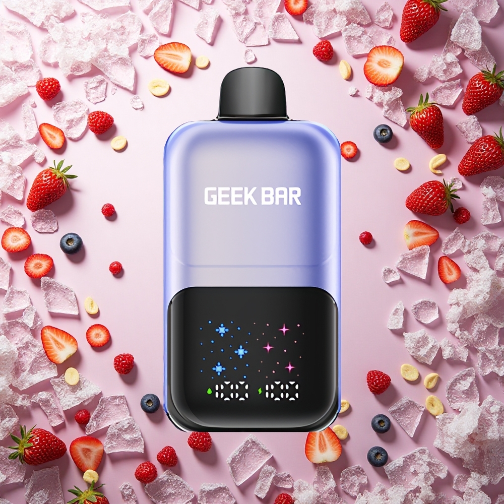 GEEK BAR 2GO 20ml 50000 Puffs آيس بيري مشكل بشاشة كبيرة ونكهات قابلة للتعديل