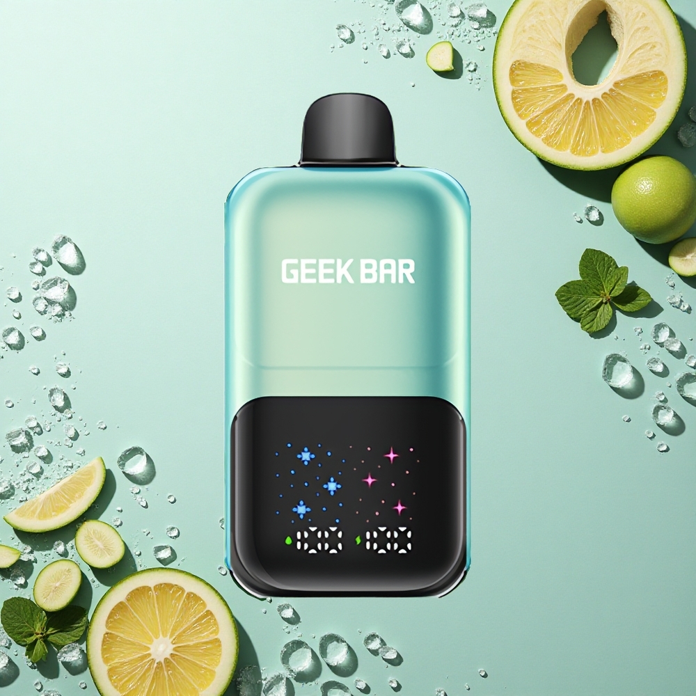 GEEK BAR 2GO 20ml 50000 Puffs نعناع بارد مثلج بشاشة تفاعلية ونكهات قابلة للتعديل