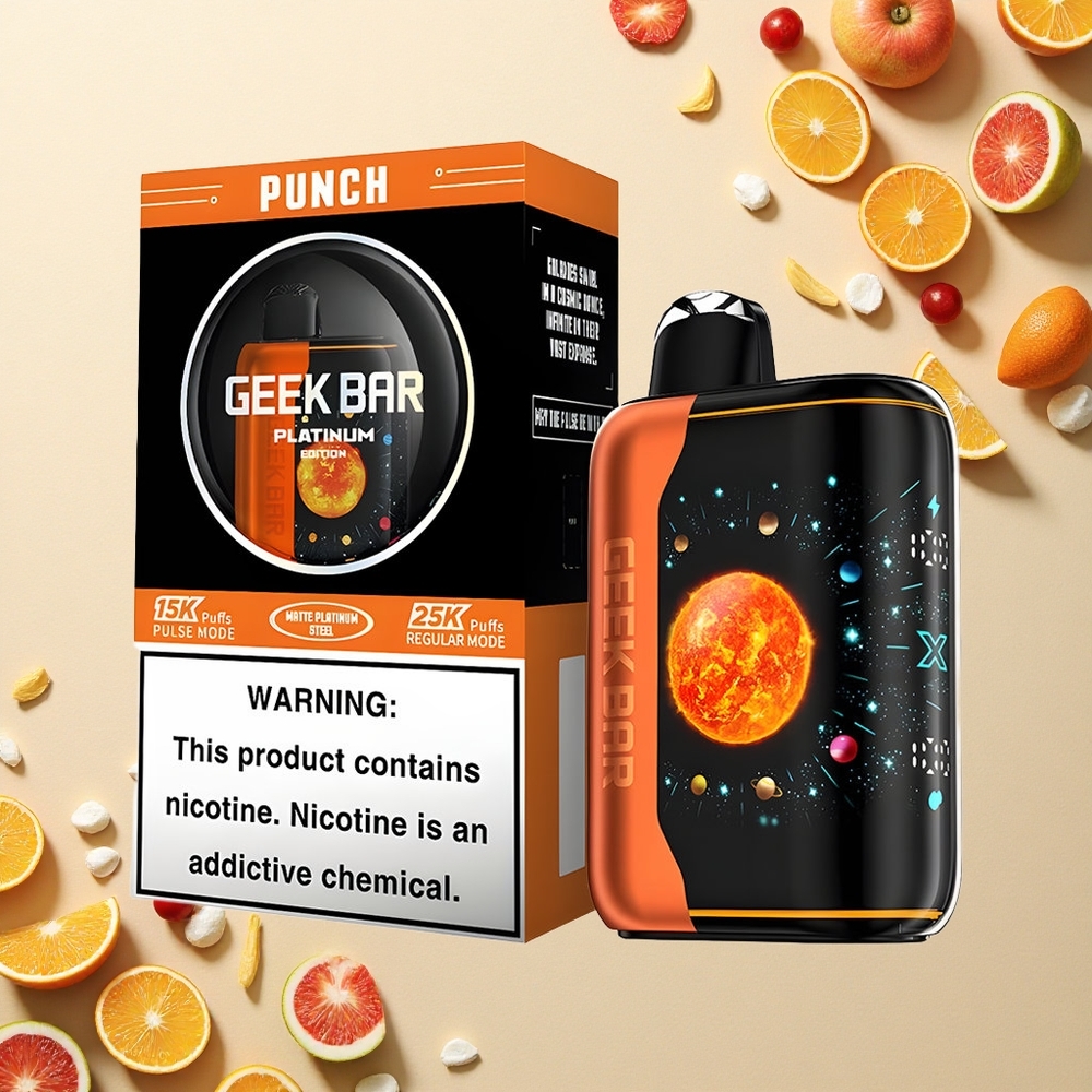 GEEK BAR Platinum Edition 25000 Puffs بَانَش بلاتينيوم بشاشة منحنية وشحن سريع