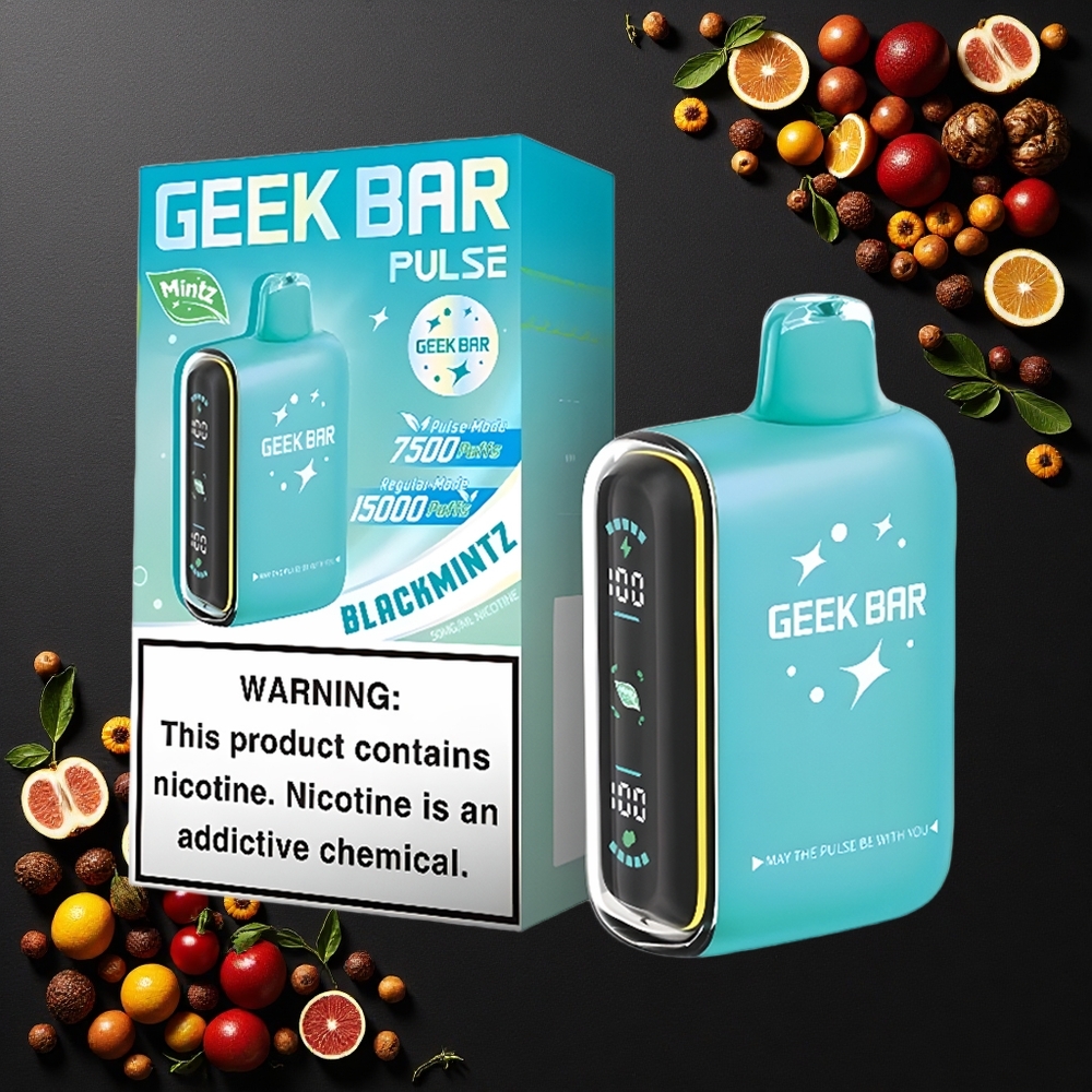 GEEK BAR Pulse 15000 Puffs إصدار النعناع سعة 16 ملليتر ونسبة نيكوتين 5%