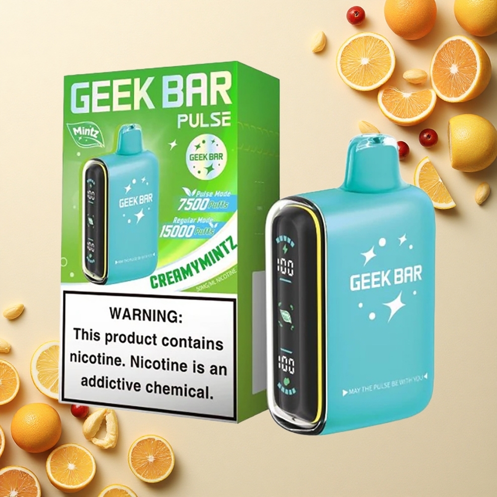GEEK BAR Pulse 15000 Puffs إصدار النعناع سعة 16 ملليتر ونسبة نيكوتين 5%