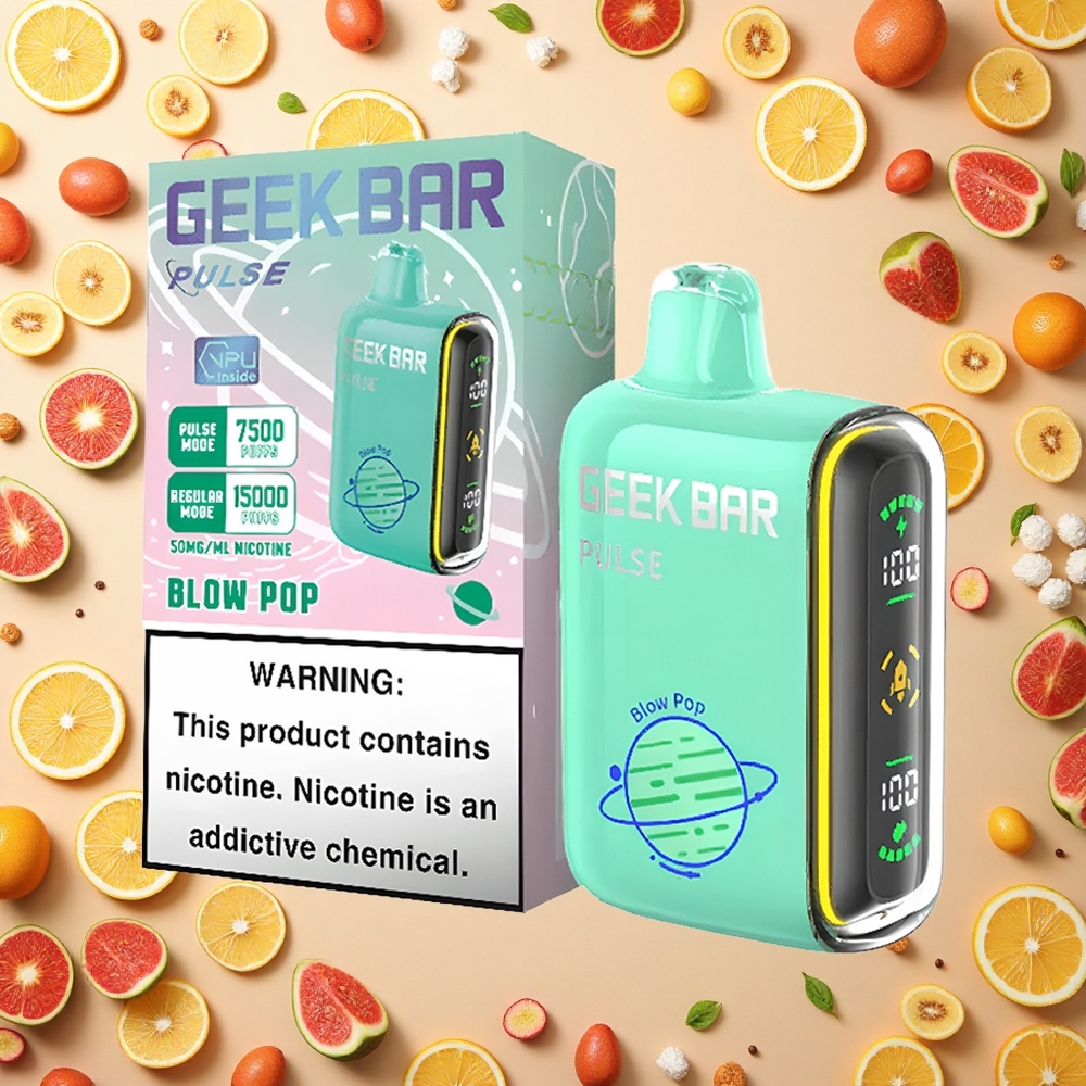 GEEK BAR Pulse 15000 Puffs إصدار الكوكب: 16 ملليلتر، 5٪ نيكوتين، شحن USB نوع-C