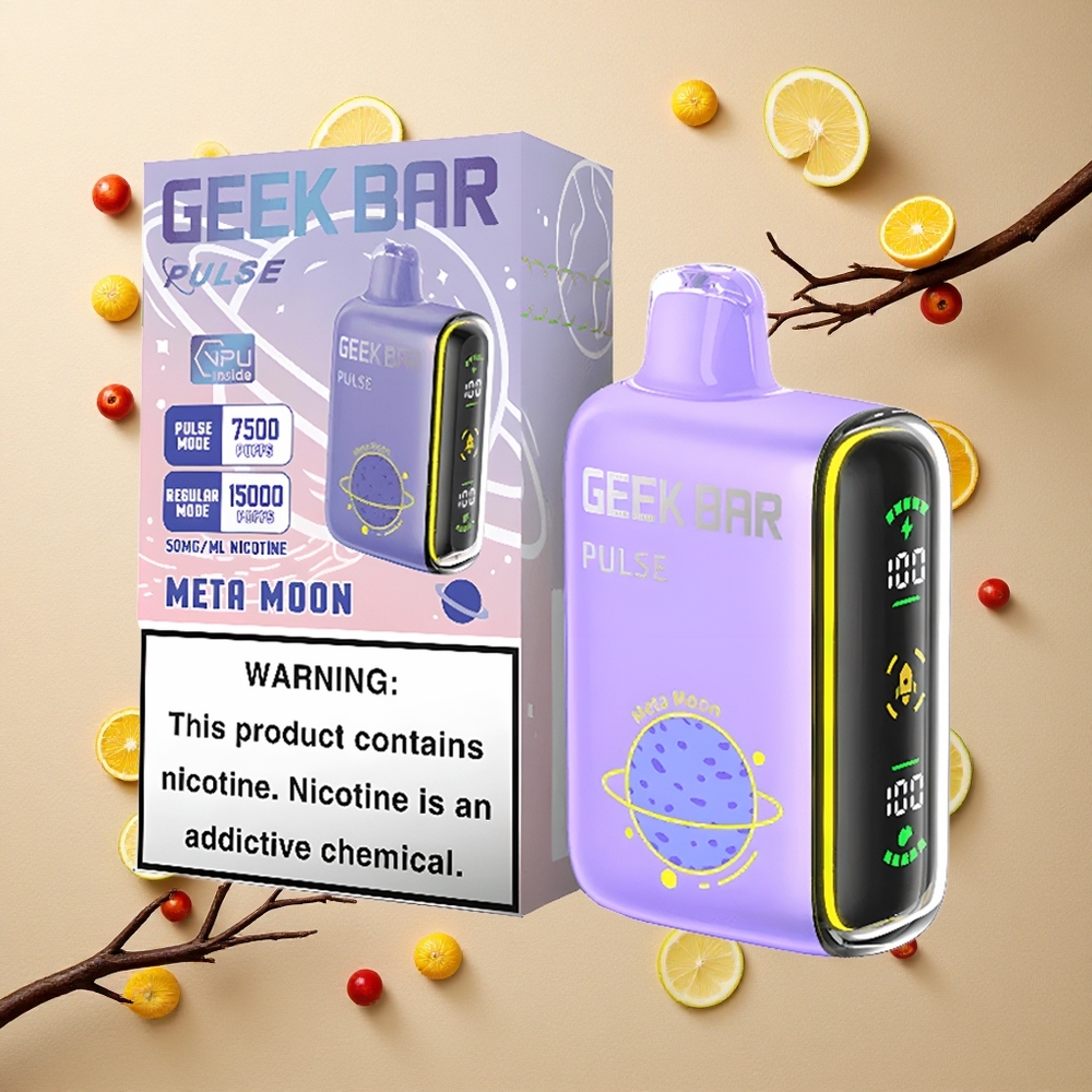 GEEK BAR Pulse 15000 Puffs إصدار الكوكب: 16 ملليلتر، 5٪ نيكوتين، شحن USB نوع-C