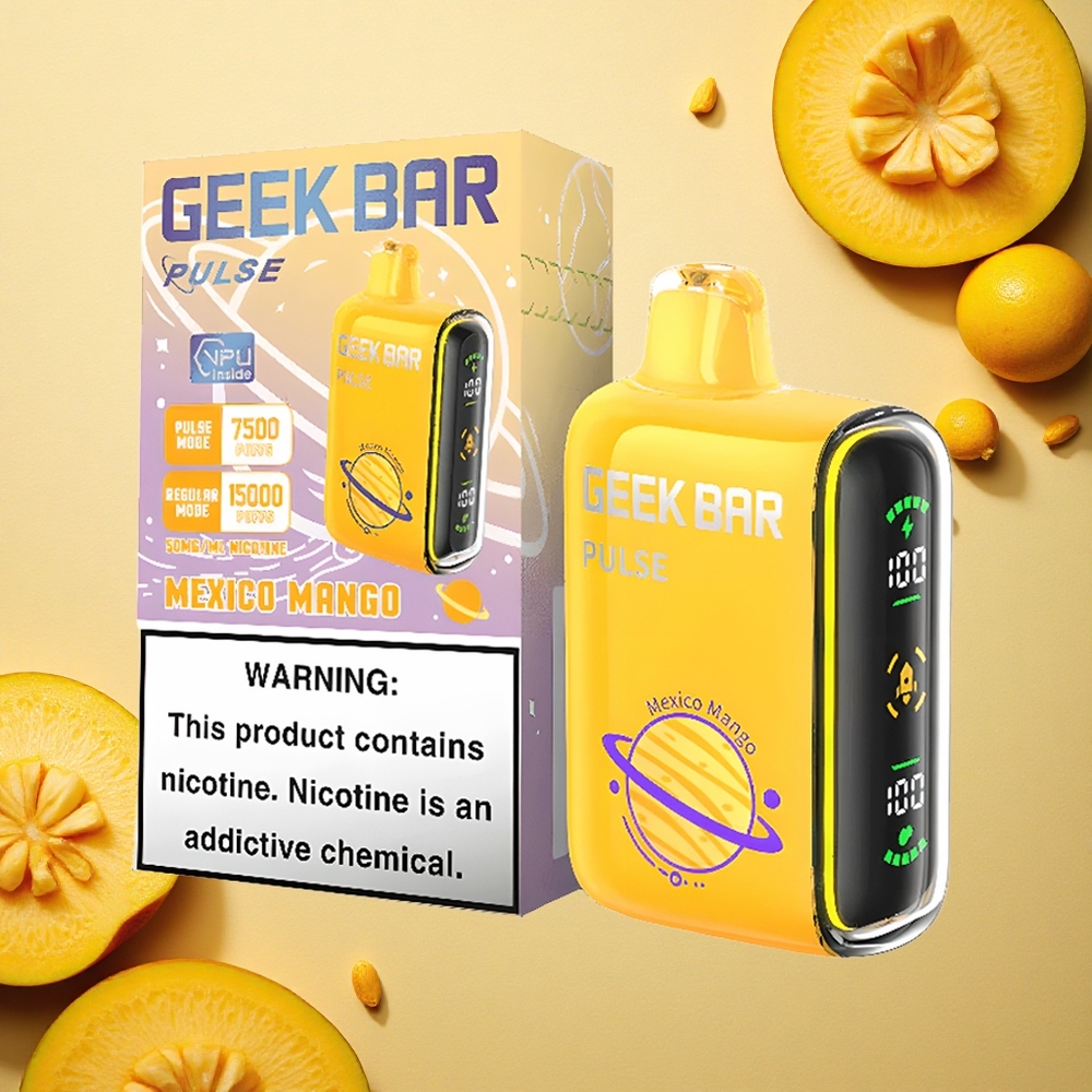 GEEK BAR Pulse 15000 Puffs إصدار الكوكب: 16 ملليلتر، 5٪ نيكوتين، شحن USB نوع-C