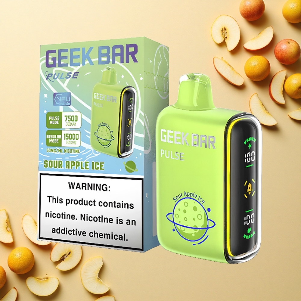 GEEK BAR Pulse 15000 Puffs إصدار الكوكب: 16 ملليلتر، 5٪ نيكوتين، شحن USB نوع-C