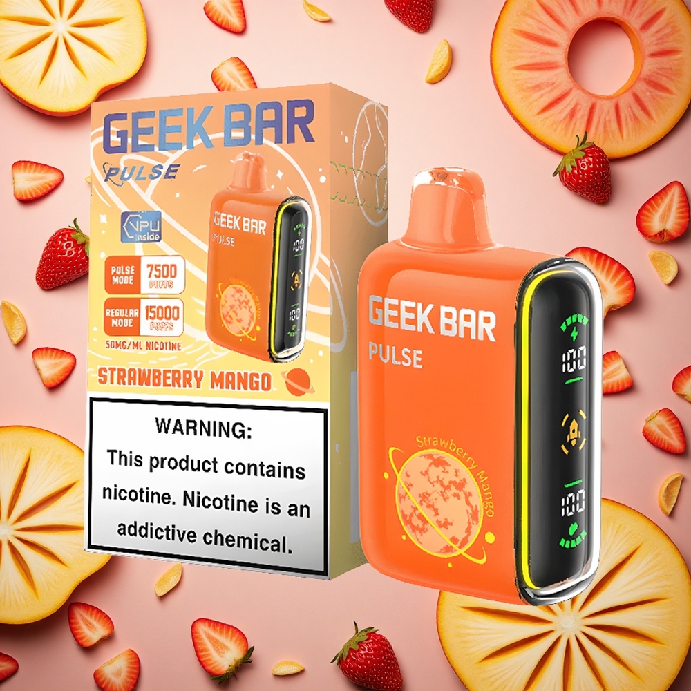 GEEK BAR Pulse 15000 Puffs إصدار الكوكب: 16 ملليلتر، 5٪ نيكوتين، شحن USB نوع-C