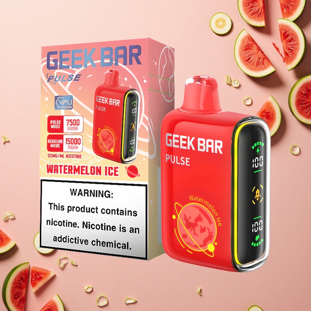 GEEK BAR Pulse 15000 Puffs إصدار الكوكب: 16 ملليلتر، 5٪ نيكوتين، شحن USB نوع-C