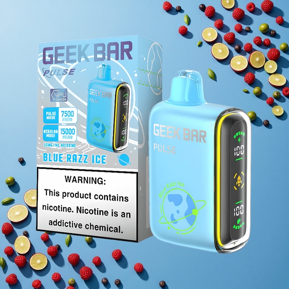 GEEK BAR Pulse 15000 Puffs إصدار الكوكب: 16 ملليلتر، 5٪ نيكوتين، شحن USB نوع-C