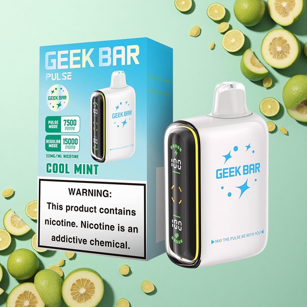 GEEK BAR Pulse 15000 Puffs إصدار الكوكب: 16 ملليلتر، 5٪ نيكوتين، شحن USB نوع-C