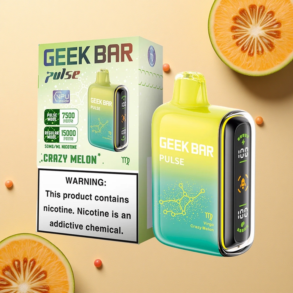 GEEK BAR Pulse 15000 Puffs النسخة البروجية: ١٦ مل, ٥٪ نيكوتين, شحن USB-C