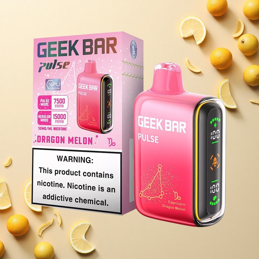 GEEK BAR Pulse 15000 Puffs النسخة البروجية: ١٦ مل, ٥٪ نيكوتين, شحن USB-C