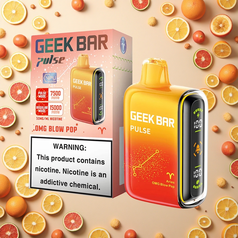GEEK BAR Pulse 15000 Puffs النسخة البروجية: ١٦ مل, ٥٪ نيكوتين, شحن USB-C