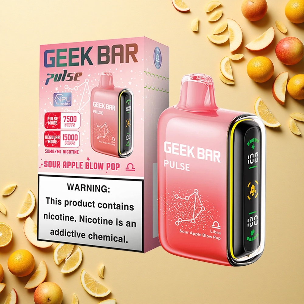 GEEK BAR Pulse 15000 Puffs النسخة البروجية: ١٦ مل, ٥٪ نيكوتين, شحن USB-C