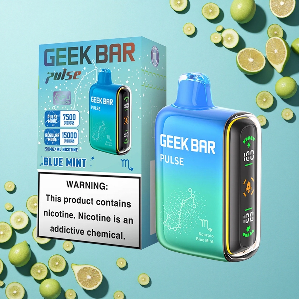 GEEK BAR Pulse 15000 Puffs النسخة البروجية: ١٦ مل, ٥٪ نيكوتين, شحن USB-C
