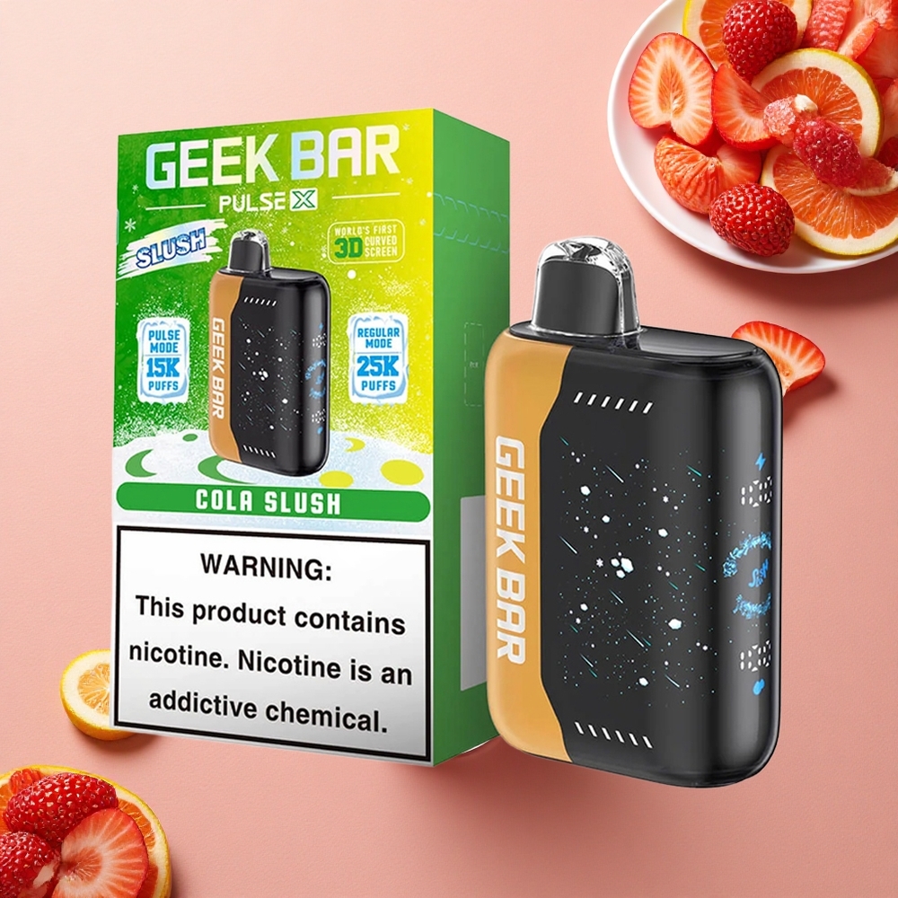 GEEK BAR Pulse X 25000 Puffs إصدارة سلو ش باركلي مع شاشة منحنية وملف مزدوج