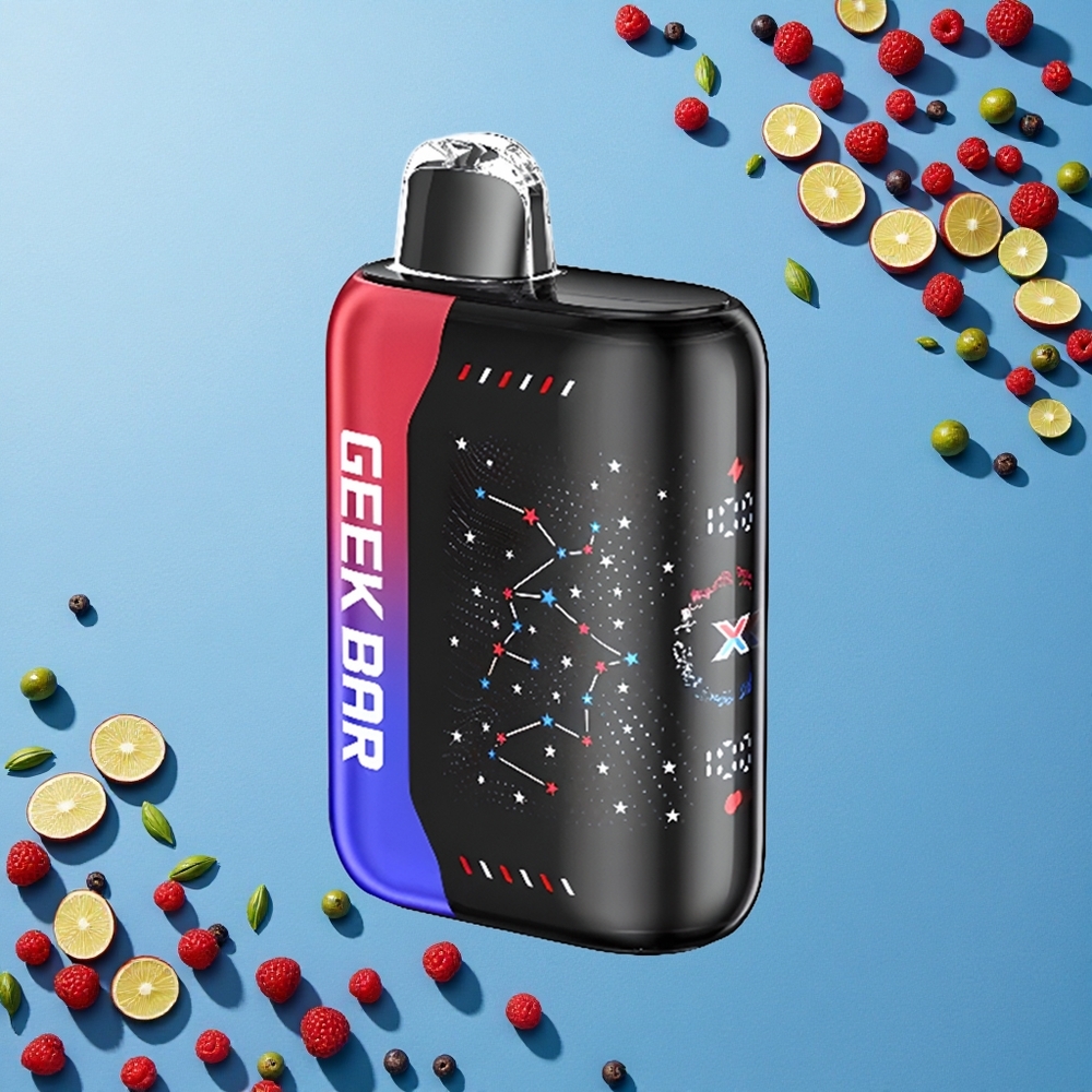GEEK BAR Pulse X 25000 Puffs باتريوت إيديشن شاشة منحنية ثلاثية الأبعاد وشحن نوع سي