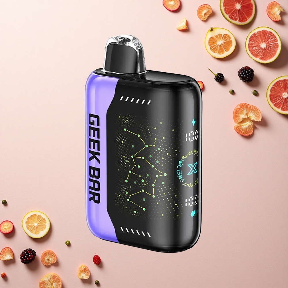 GEEK BAR Pulse X 25000 Puffs جهاز البخار المتموج بشاشة منحنية ثلاثية الأبعاد وشحن USB من النوع C