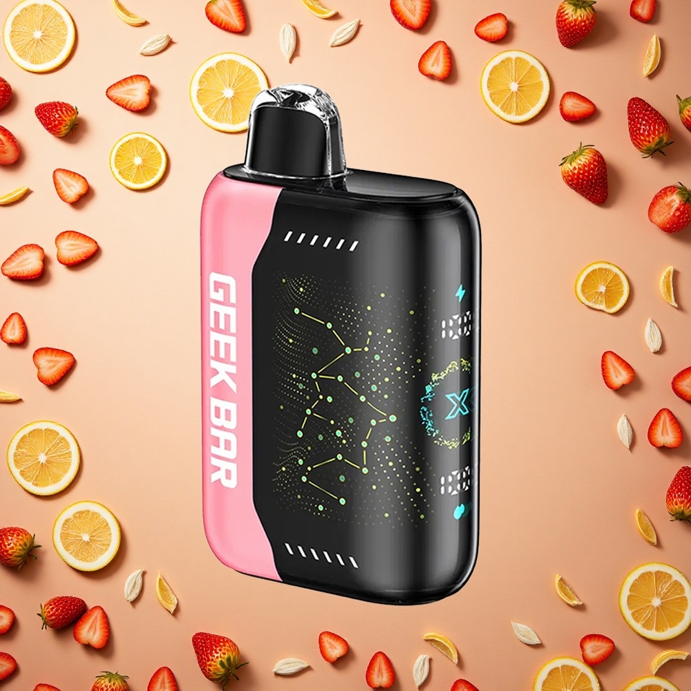 GEEK BAR Pulse X 25000 Puffs جهاز البخار المتموج بشاشة منحنية ثلاثية الأبعاد وشحن USB من النوع C