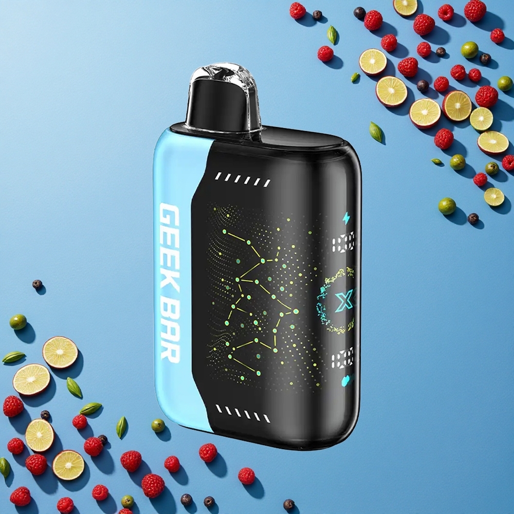 GEEK BAR Pulse X 25000 Puffs جهاز البخار المتموج بشاشة منحنية ثلاثية الأبعاد وشحن USB من النوع C
