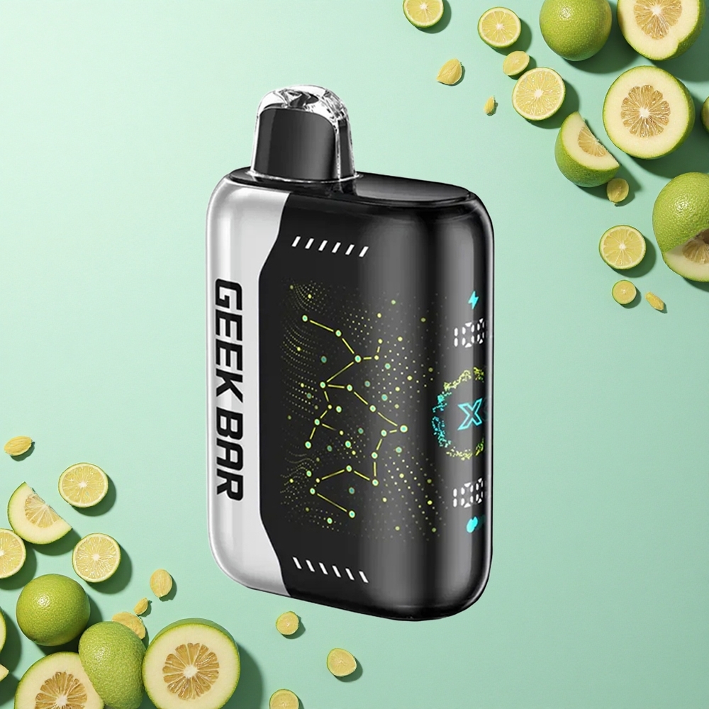 GEEK BAR Pulse X 25000 Puffs جهاز البخار المتموج بشاشة منحنية ثلاثية الأبعاد وشحن USB من النوع C