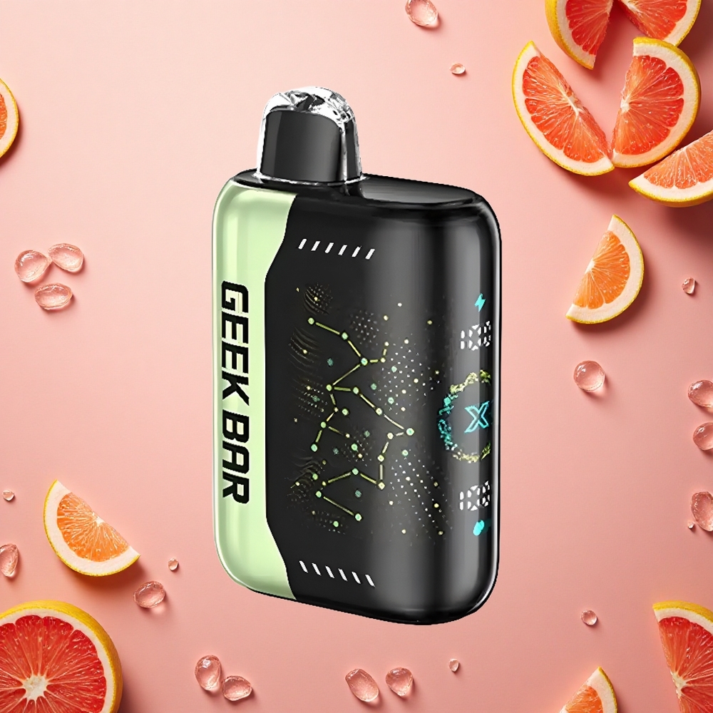 GEEK BAR Pulse X 25000 Puffs جهاز البخار المتموج بشاشة منحنية ثلاثية الأبعاد وشحن USB من النوع C