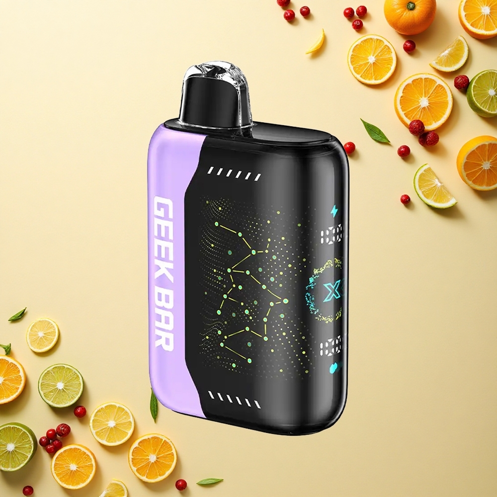 GEEK BAR Pulse X 25000 Puffs جهاز البخار المتموج بشاشة منحنية ثلاثية الأبعاد وشحن USB من النوع C