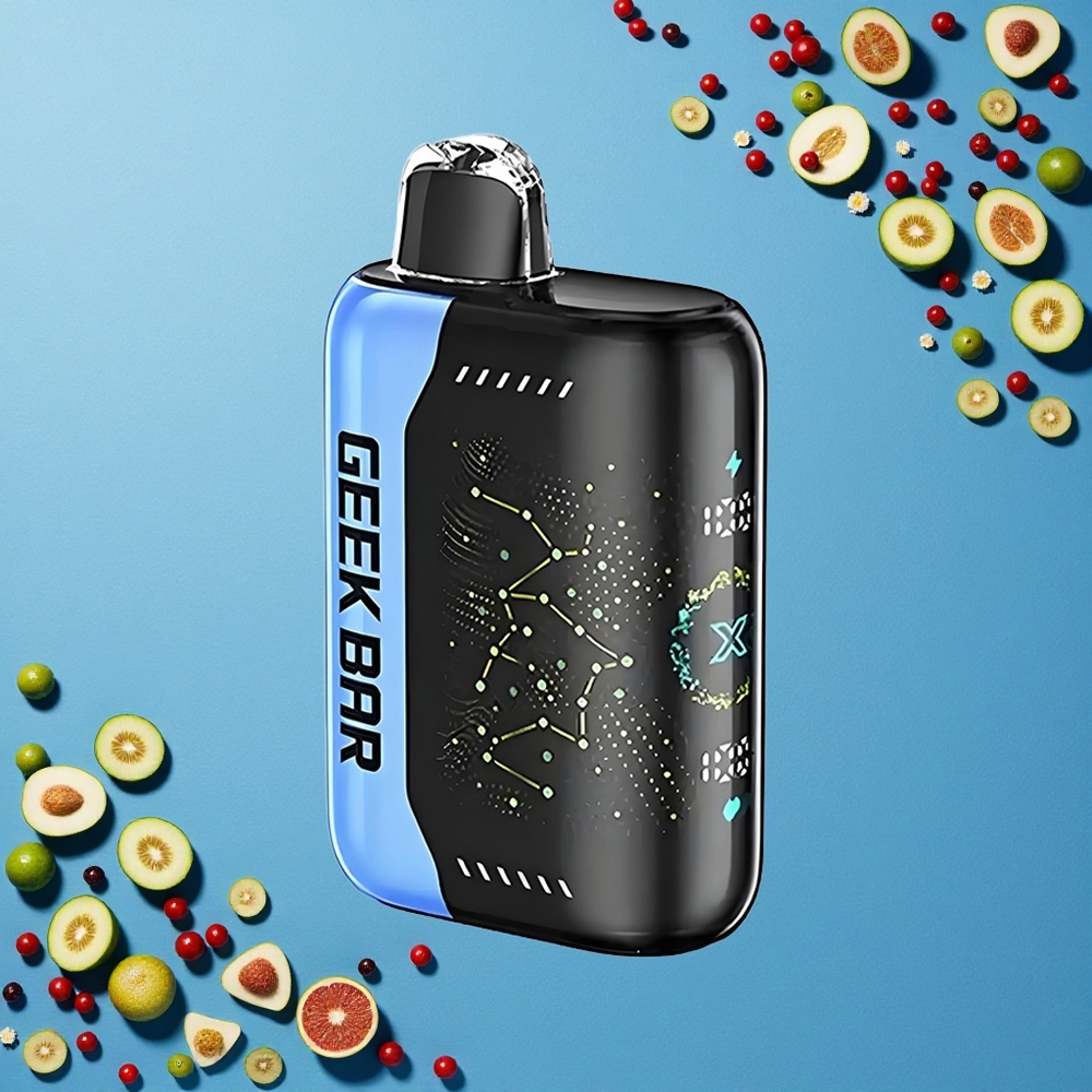 GEEK BAR Pulse X 25000 Puffs صفر نيكوتين بشاشة منحنية ثلاثية الأبعاد وشاحن USB Type-C