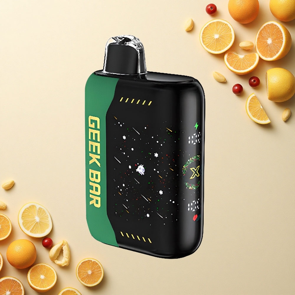 GEEK BAR Pulse X 25000 Puffs عيد الميلاد إدition بشاشة منحنية ثلاثية الأبعاد وشحن USB نوع-C