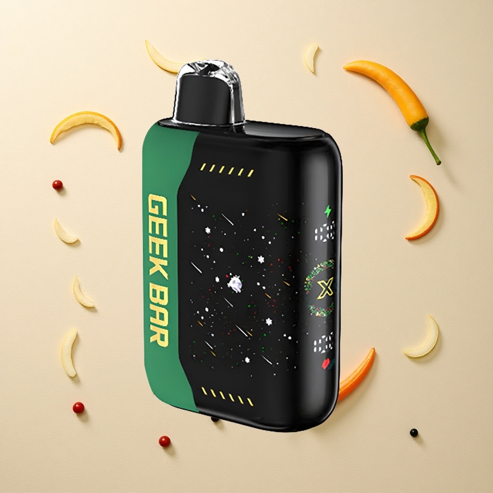 GEEK BAR Pulse X 25000 Puffs عيد الميلاد إدition بشاشة منحنية ثلاثية الأبعاد وشحن USB نوع-C
