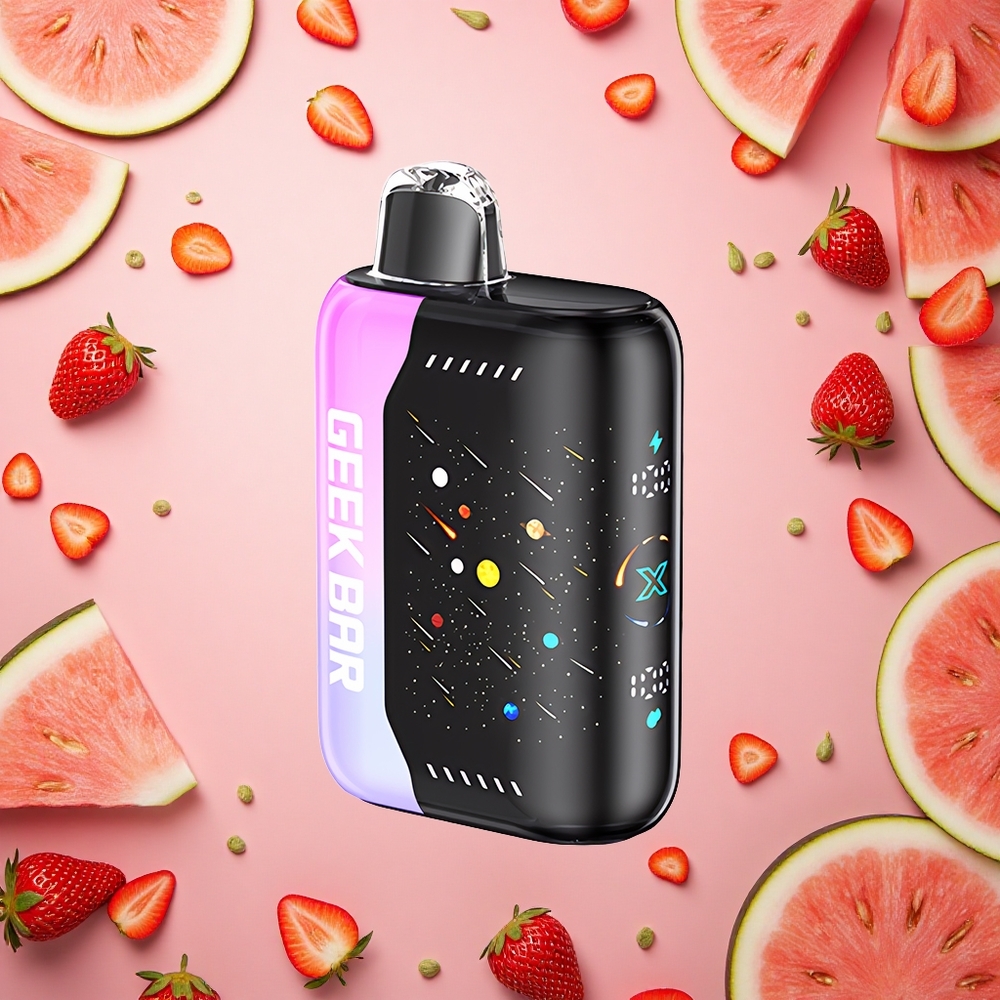 GEEK BAR Pulse X 42K Puffs Meteor Edition فراولة بطيخ مع شحن سريع وشاشة منحنية