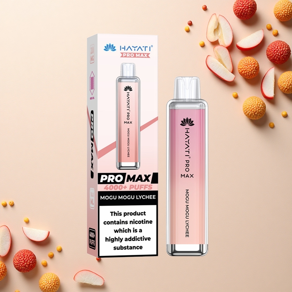 Hayati Pro Max 4000 Puffs موجو موجو ليتشي بلورة 2مل 5٪