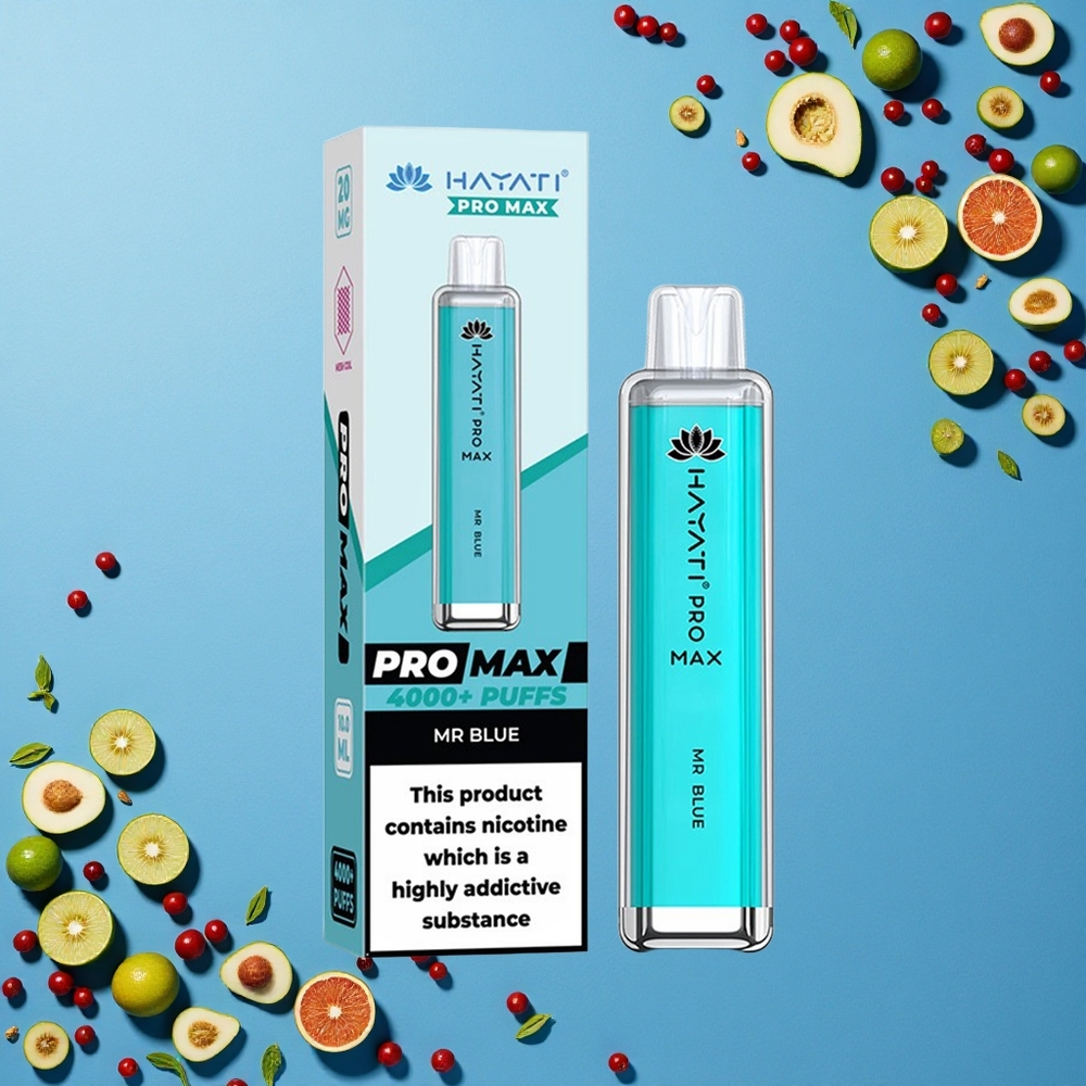 Hayati Pro Max 4000 Puffs السيد الأزرق برو مكس بلورة 2مل