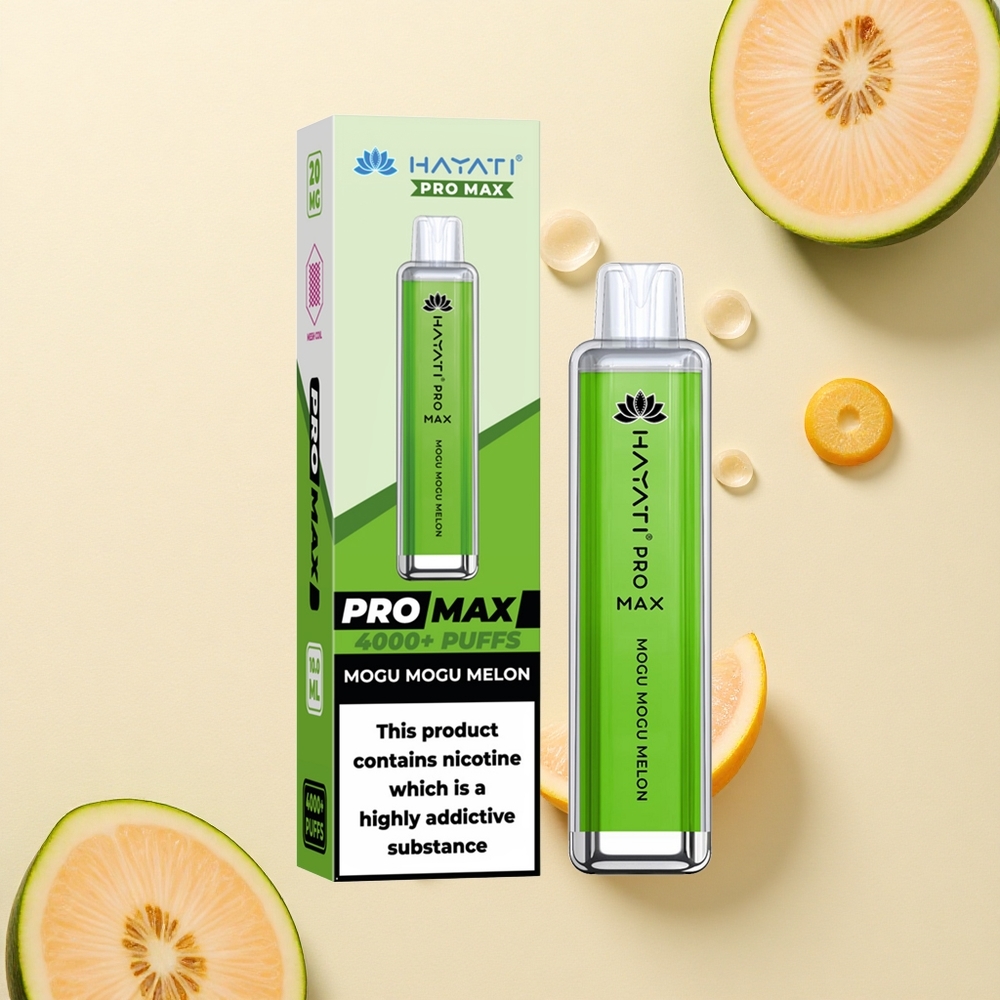 Hayati Pro Max 4000 Puffs مغو مغو بطيخ بقوة 5% نيكوتين وبطارية 1400 مللي أمبير