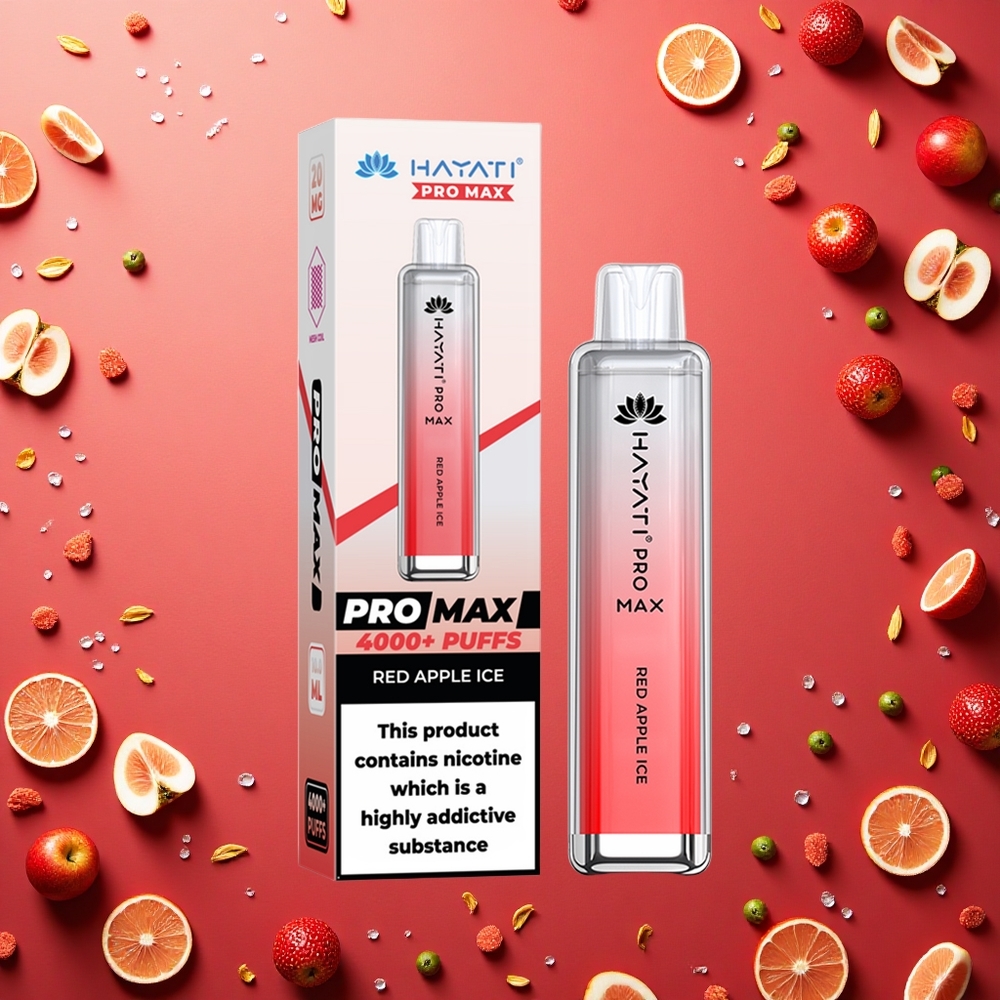 Hayati Pro Max 4000 Puffs تفاحة الجليد الأحمر برو مكس 5% نيكوتين 2مل