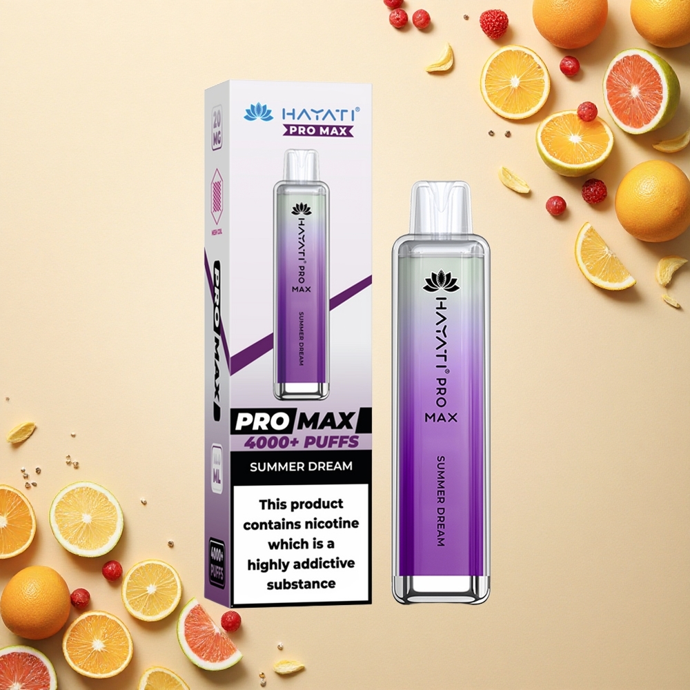 Hayati Pro Max 4000 Puffs حلم الصيف بلوري بشاحن مزدوج