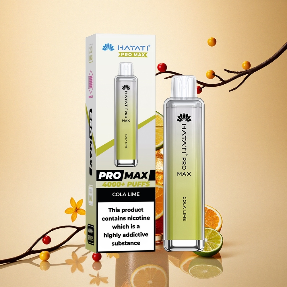 Hayati Pro Max 4000 Puffs كولا لايم بلوريّ بشحنة مزدوجة